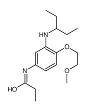 N-[4-(2-methoxyethoxy)-3-(pentan-3-ylamino)phenyl]propanamide Structure