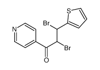 2,3-dibromo-1-pyridin-4-yl-3-thiophen-2-ylpropan-1-one结构式