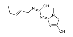 1-(3-methyl-5-oxo-4H-imidazol-2-yl)-3-pent-2-enylurea Structure