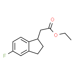 5-氟-2,3-二氢茚-1-乙酸乙酯结构式