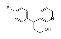 3-(4-bromophenyl)-3-pyridin-3-ylprop-2-en-1-ol结构式