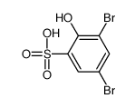 3,5-dibromo-2-hydroxybenzenesulphonic acid Structure