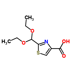 2-(Diethoxymethyl)-1,3-thiazole-4-carboxylic acid Structure