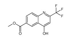 methyl 4-hydroxy-2-(trifluoromethyl)quinoline-6-carboxylate结构式