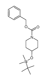 4-(tert-butyldimethylsilyloxy)piperidine-1-carboxylic acid benzyl ester Structure