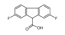 2,7-difluoro-9H-fluorene-9-carboxylic acid结构式
