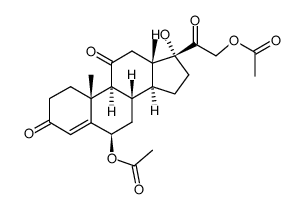 6β,21-diacetoxy-17-hydroxy-pregn-4-ene-3,11,20-trione结构式