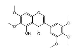 5-hydroxy-6,7-dimethoxy-3-(3,4,5-trimethoxy-phenyl)-chromen-4-one结构式