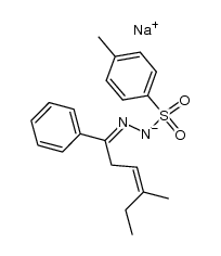 sodium salt of (Z)-1-phenyl-3-penten-1-one N-tosylhydrazone Structure