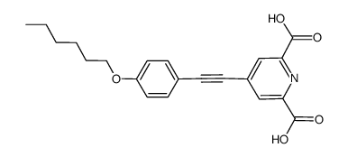 4-((4-hexyloxyphenyl)ethynyl)pyridine-2,6-dicarboxylic acid结构式