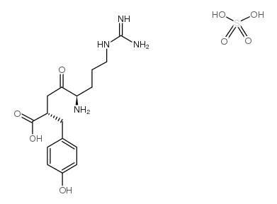 (2R,5s)-5-氨基-8-胍基-4-氧代-2-p-羟基苯基甲基辛酸硫酸盐结构式