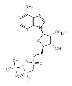 α,β-亚甲基腺苷5'-三磷酸锂盐结构式