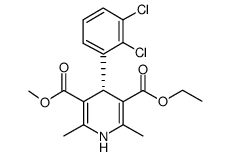 5-O-ethyl 3-O-methyl (4R)-4-(2,3-dichlorophenyl)-2,6-dimethyl-1,4-dihydropyridine-3,5-dicarboxylate Structure