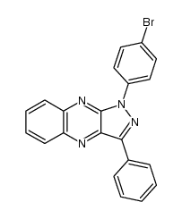 1-(p-bromophenyl)-3-phenyl-1H-pyrazolo[3,4-b]quinoxaline结构式