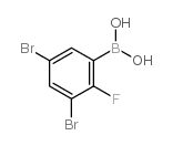 3,5-二溴-2-氟苯硼酸结构式