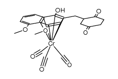 tricarbonyl(2-(1-hydroxy-4,5-dimethoxy-2-naphthylmethyl)-1,4-cyclohexadione)chromium结构式
