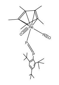 (η5-C5(CH3)5)(CO)(NO)RePP(2,4,6-tBu3C6H2) Structure