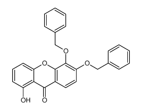 1-hydroxy-5,6-bis(phenylmethoxy)xanthen-9-one结构式
