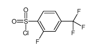 2-FLUORO-4-(TRIFLUOROMETHYL)BENZENE-1-SULFONYL CHLORIDE Structure