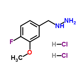 (4-Fluoro-3-methoxybenzyl)hydrazine dihydrochloride Structure