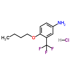 4-Butoxy-3-(trifluoromethyl)aniline hydrochloride (1:1) Structure
