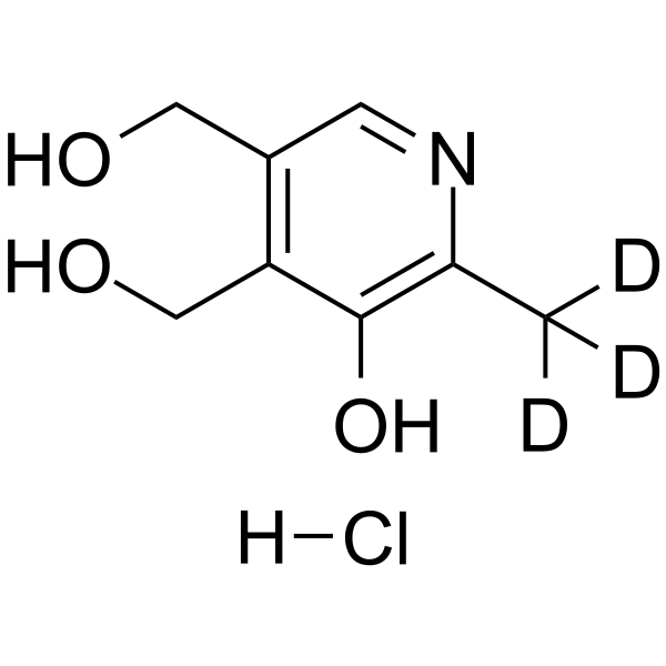 Pyridoxine-d3 hydrochloride结构式