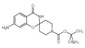 7-氨基-4-氧代-3,4-二氢螺[苯并[e][1,3]噁嗪-2,4-哌啶]-1-羧酸叔丁酯结构式