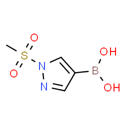 [1-(甲砜基)-4-吡唑基]硼酸结构式