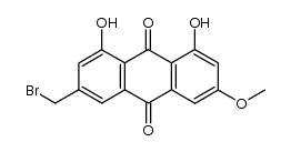 3-Bromomethyl-1,8-dihydroxy-6-methoxy-9,10-anthraquinone Structure