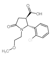 (2R,3R)-2-(2-氯苯基)-1-(2-甲氧基-乙基)-5-氧代吡咯烷-3-羧酸结构式