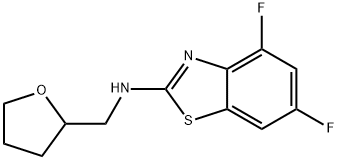 4,6-二氟-N-((四氢呋喃-2-基)甲基)苯并[D]噻唑-2-胺结构式