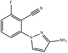 2-(3-胺-1H-吡唑-1-基)-6-氟苯腈结构式