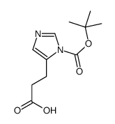 3-[3-[(2-methylpropan-2-yl)oxycarbonyl]imidazol-4-yl]propanoic acid Structure