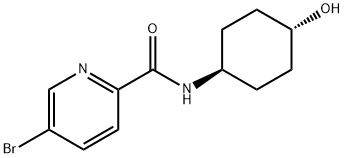 5-溴-N-(反式-4-羟基环己基)-2-吡啶甲酰胺结构式