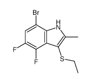 7-Bromo-3-ethylthio-4,5-difluoro-2-methylindole Structure