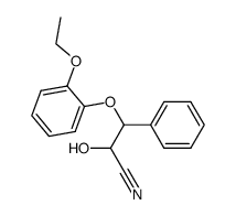 2-hydroxy-3-(2-ethoxyphenoxy)-3-benzenepropanenitrile结构式