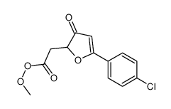 methyl 2-[5-(4-chlorophenyl)-3-oxofuran-2-yl]ethaneperoxoate结构式