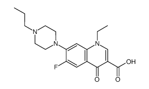 1-ethyl-6-fluoro-1,4-dihydro-4-oxo-7-(4-propyl-1-piperazinyl)-3-quinolinecarboxylic acid结构式