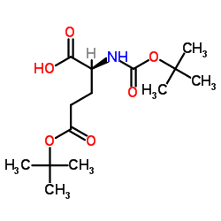 Boc-L-谷氨酸-5-叔丁酯结构式