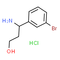 3-氨基-3-(3-溴苯基)丙-1-醇盐酸盐结构式