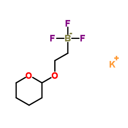 Potassium trifluoro(2-((tetrahydro-2H-pyran-2-yl)oxy)ethyl)borate Structure