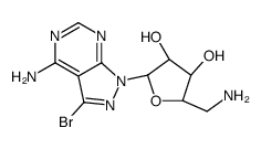 (2R,3R,4S,5R)-2-(4-amino-3-bromopyrazolo[3,4-d]pyrimidin-1-yl)-5-(aminomethyl)oxolane-3,4-diol Structure