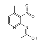 2-乙酰氨基-3-硝基-4-甲基吡啶结构式