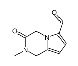 (9CI)-1,2,3,4-四氢-2-甲基-3-氧代吡咯并[1,2-a]吡嗪-6-羧醛结构式
