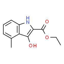 3-羟基-4-甲基-1H-吲哚-2-羧酸乙酯结构式