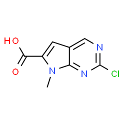 2-氯-7-甲基-7H-吡咯并[2,3-d]嘧啶-6-羧酸结构式