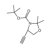 (4S)-4-乙炔基-2,2-二甲基-1,3-噁唑烷-3-甲酸叔丁酯结构式