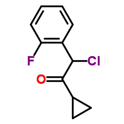 2-氯-1-环丙基-2-(2-氟苯基)乙酮结构式