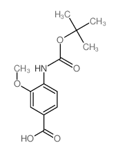 4-((叔丁氧基羰基)氨基)-3-甲氧基苯甲酸结构式