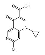 7-氯-1-环丙基-1,4-二氢-4-氧代-1,6-萘啶-3-羧酸结构式